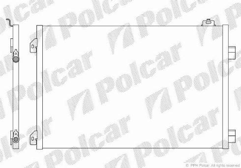 Polcar 6016K8C2 - Конденсатор, кондиціонер autocars.com.ua
