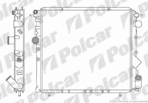 Polcar 6019086X - Радіатор, охолодження двигуна autocars.com.ua