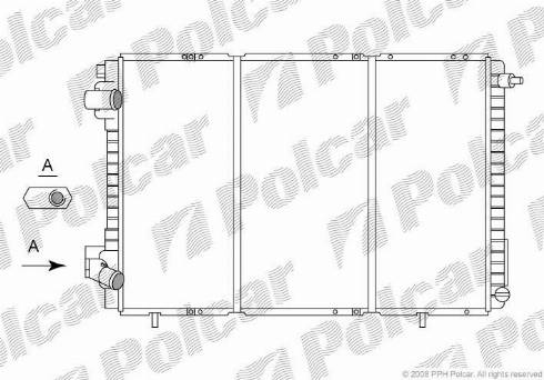 Polcar 601908-8 - Радіатор, охолодження двигуна autocars.com.ua