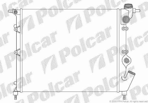 Polcar 601908A0 - Радіатор, охолодження двигуна autocars.com.ua