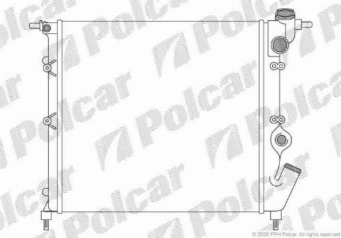 Polcar 601908A2 - Радіатор, охолодження двигуна autocars.com.ua