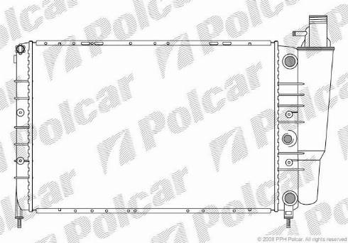 Polcar 6021085X - Радіатор, охолодження двигуна autocars.com.ua