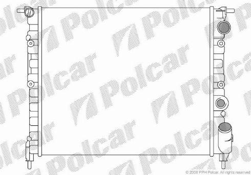 Polcar 602108A1 - Радіатор, охолодження двигуна autocars.com.ua