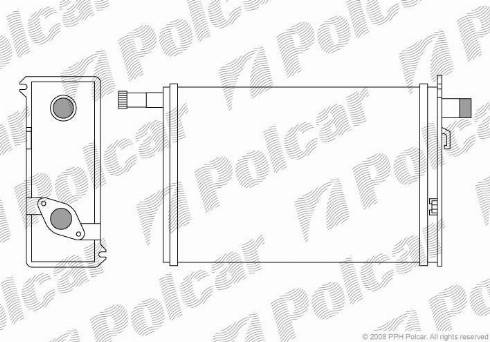 Polcar 6022N8-1 - Теплообмінник, опалення салону autocars.com.ua