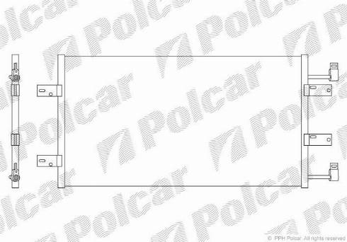 Polcar 6026K8C2 - Конденсатор, кондиціонер autocars.com.ua