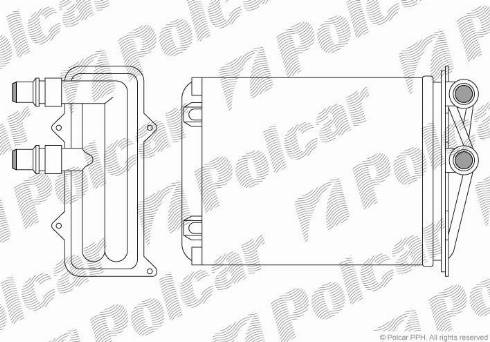 Polcar 6026N8-1 - Радіатор пічки Opel Vivaro Renault Trafic 1.9D-2.5D 03.01- autocars.com.ua