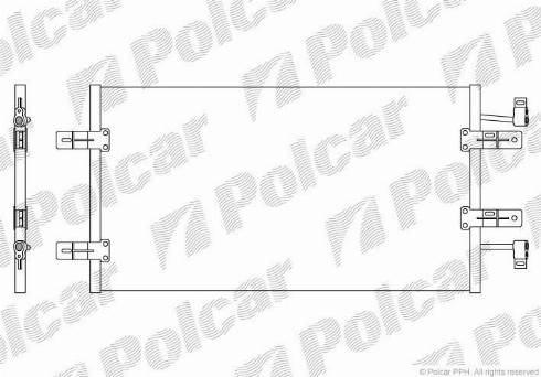 Polcar 6027K82X - Конденсатор кондиционера avtokuzovplus.com.ua