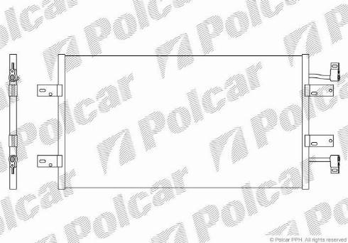 Polcar 6027K8C2 - Конденсатор, кондиціонер autocars.com.ua