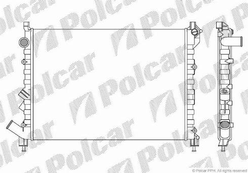 Polcar 6032081X - Радіатор, охолодження двигуна autocars.com.ua