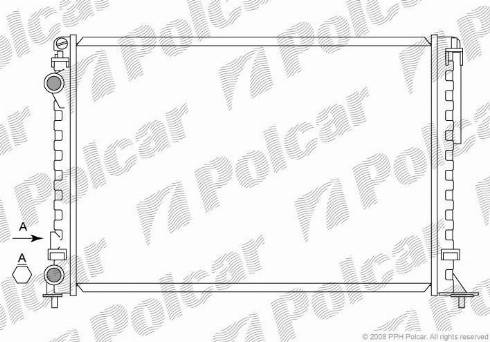 Polcar 603208-3 - Радіатор, охолодження двигуна autocars.com.ua