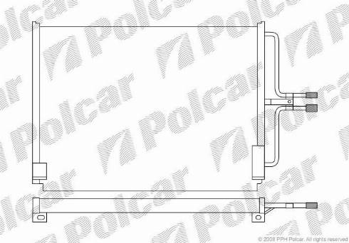 Polcar 6032K8B1 - Конденсатор, кондиціонер autocars.com.ua