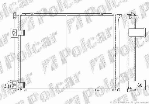 Polcar 6033085X - Радіатор, охолодження двигуна autocars.com.ua