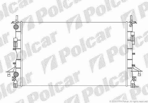 Polcar 603708-1 - Радіатор, охолодження двигуна autocars.com.ua