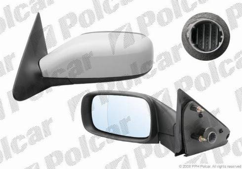 Polcar 6037516M - Зовнішнє дзеркало autocars.com.ua