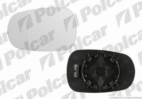 Polcar 6037543M - Дзеркальне скло, зовнішнє дзеркало autocars.com.ua