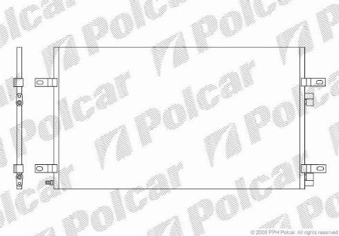 Polcar 6037K8C1 - Конденсатор, кондиціонер autocars.com.ua
