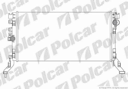 Polcar 603908-3 - Радіатор, охолодження двигуна autocars.com.ua