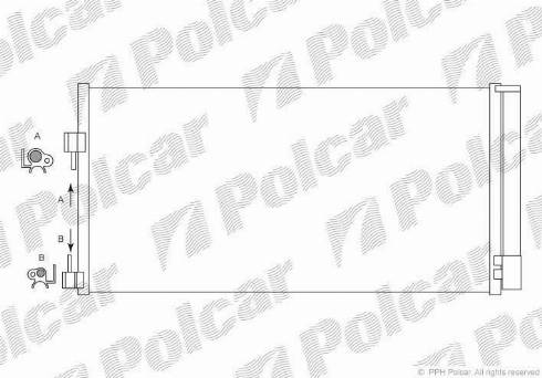 Polcar 6039K8C1 - Конденсатор, кондиціонер autocars.com.ua