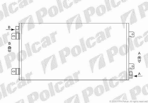 Polcar 6041K8C2 - Конденсатор, кондиціонер autocars.com.ua