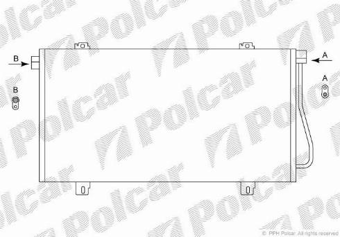 Polcar 6041K8C4 - Конденсатор, кондиціонер autocars.com.ua