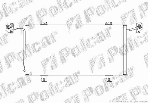Polcar 6041K8C5 - Конденсатор, кондиціонер autocars.com.ua
