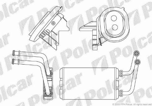 Polcar 6041N82X - Теплообмінник, опалення салону autocars.com.ua