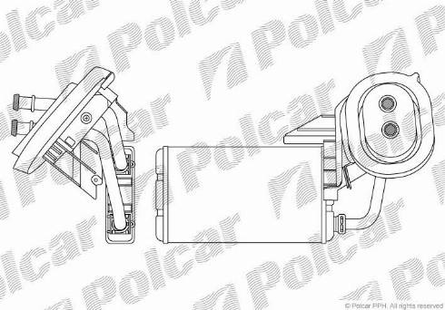 Polcar 6041N8-2 - Теплообмінник, опалення салону autocars.com.ua