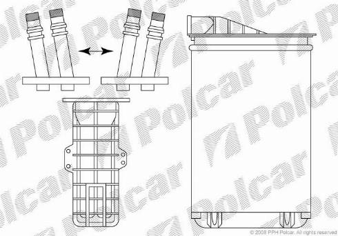 Polcar 6050N8-1 - Теплообмінник, опалення салону autocars.com.ua