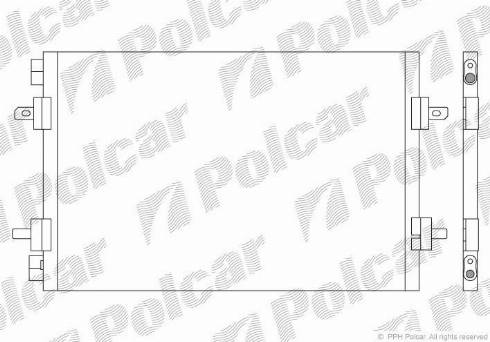 Polcar 6051K8C2 - Конденсатор, кондиціонер autocars.com.ua