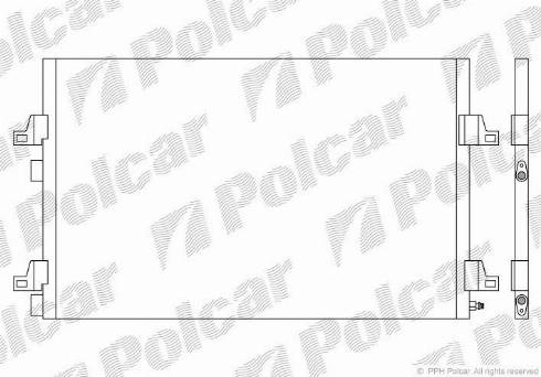 Polcar 6052K8C2 - Конденсатор, кондиціонер autocars.com.ua