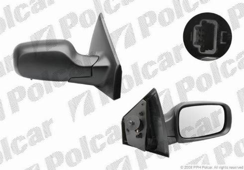 Polcar 6055521M - Дзеркальне скло, зовнішнє дзеркало autocars.com.ua