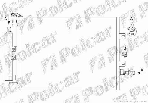 Polcar 6055K81X - Конденсатор, кондиціонер autocars.com.ua