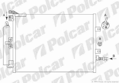 Polcar 6055K82X - Конденсатор кондиционера avtokuzovplus.com.ua