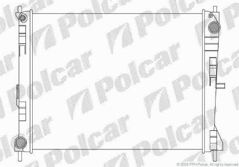 Polcar 605608-1 - Радіатор, охолодження двигуна autocars.com.ua