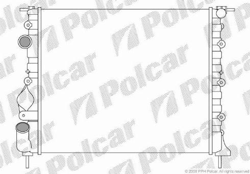 Polcar 6060081X - Радіатор, охолодження двигуна autocars.com.ua