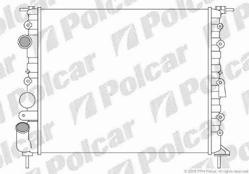 Polcar 606008-1 - Радіатор, охолодження двигуна autocars.com.ua