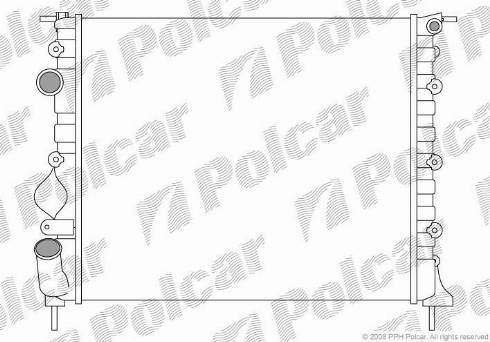 Polcar 606008-4 - Радиатор, охлаждение двигателя avtokuzovplus.com.ua