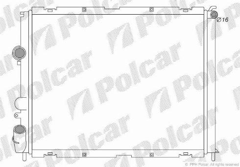 Polcar 6060085X - Радіатор, охолодження двигуна autocars.com.ua