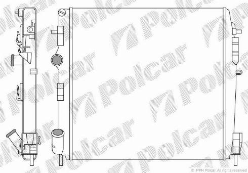 Polcar 6060087X - Радиатор, охлаждение двигателя autodnr.net