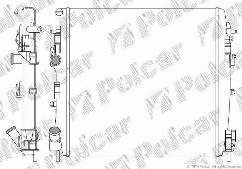 Polcar 6060088X - Радиатор, охлаждение двигателя autodnr.net