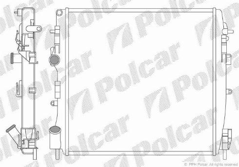 Polcar 606008-8 - Радиатор, охлаждение двигателя autodnr.net