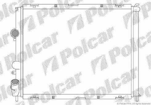 Polcar 6060089X - Радіатор, охолодження двигуна autocars.com.ua