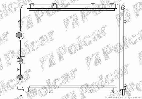 Polcar 606008A3 - Радіатор, охолодження двигуна autocars.com.ua