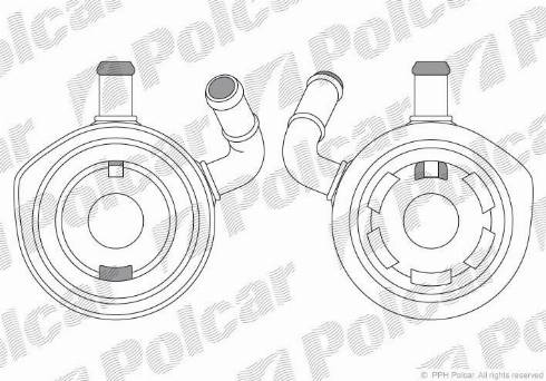 Polcar 6060L8-1 - Масляний радіатор, рухове масло autocars.com.ua