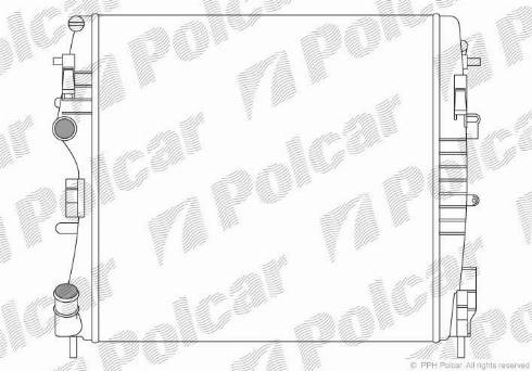 Polcar 6061081X - Радиатор, охлаждение двигателя autodnr.net