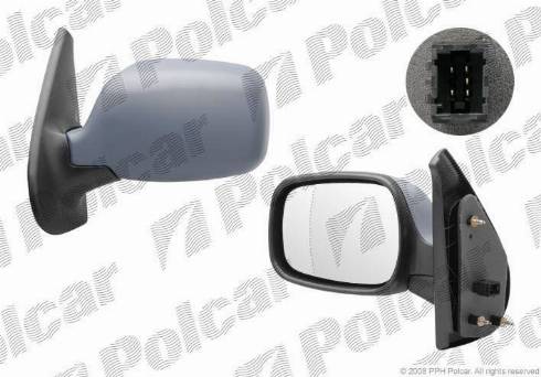 Polcar 6061525M - Зовнішнє дзеркало autocars.com.ua