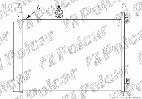 Polcar 6080K81X - Конденсатор кондиционера avtokuzovplus.com.ua