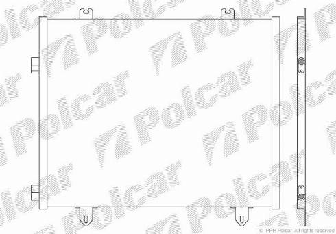 Polcar 6095K8C1 - Конденсатор, кондиціонер autocars.com.ua