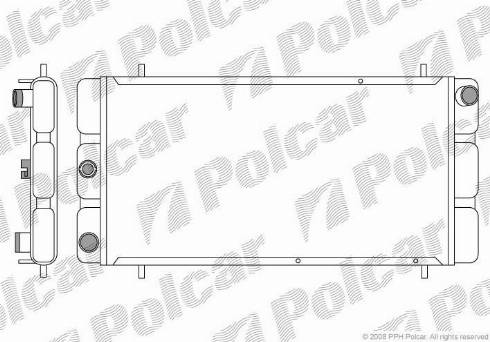 Polcar 631708-1 - Радіатор, охолодження двигуна autocars.com.ua