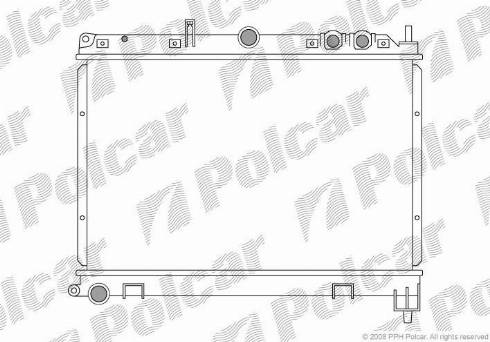 Polcar 636008-1 - Радіатор, охолодження двигуна autocars.com.ua